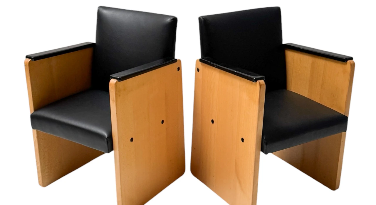 Pair of Art Deco Modernist Armchairs by Jan den Drijver for De Stijl, 1930s